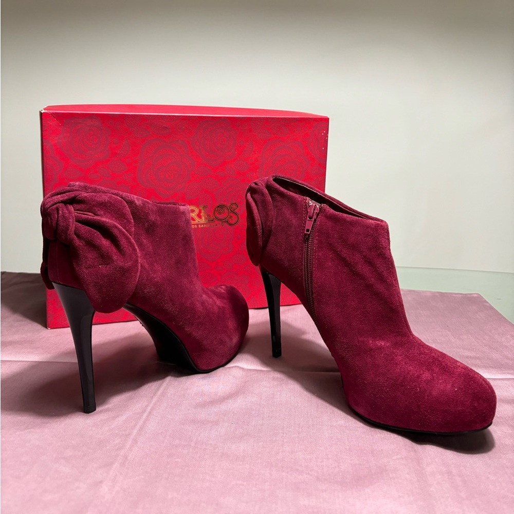 Carlos Santana Crown Wine Stiletto Heels